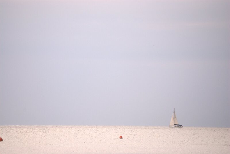 Sailboat on calm sea