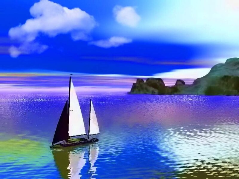 Sailboat on calm sea