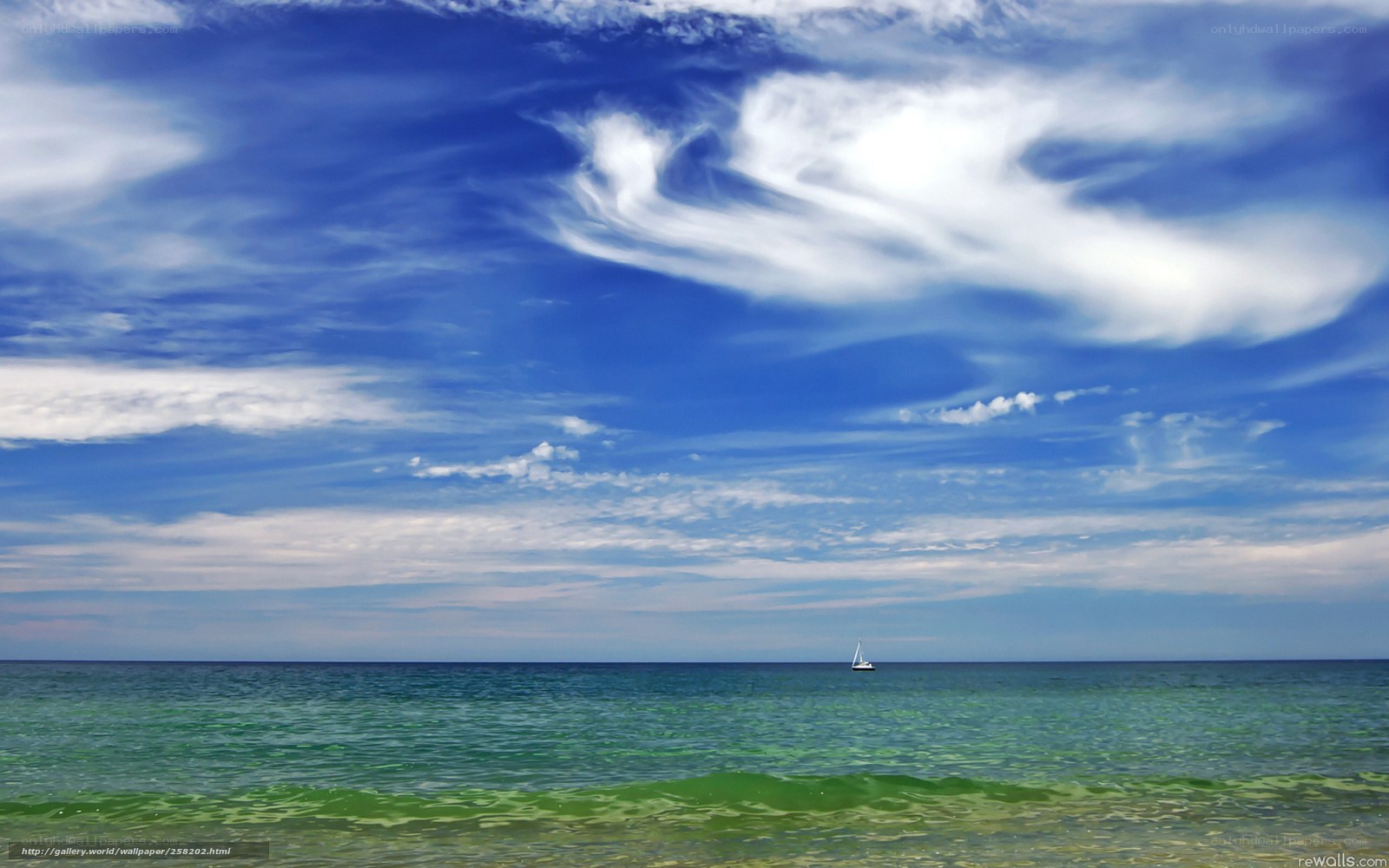 Sailboat on calm sea