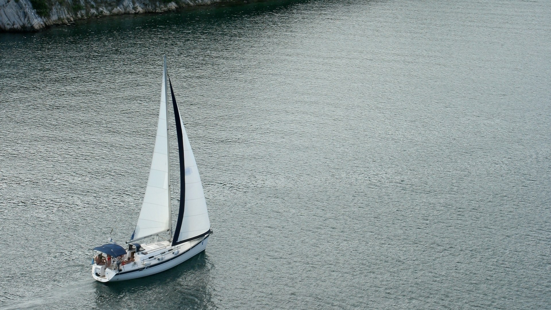 Sailboat on calm water