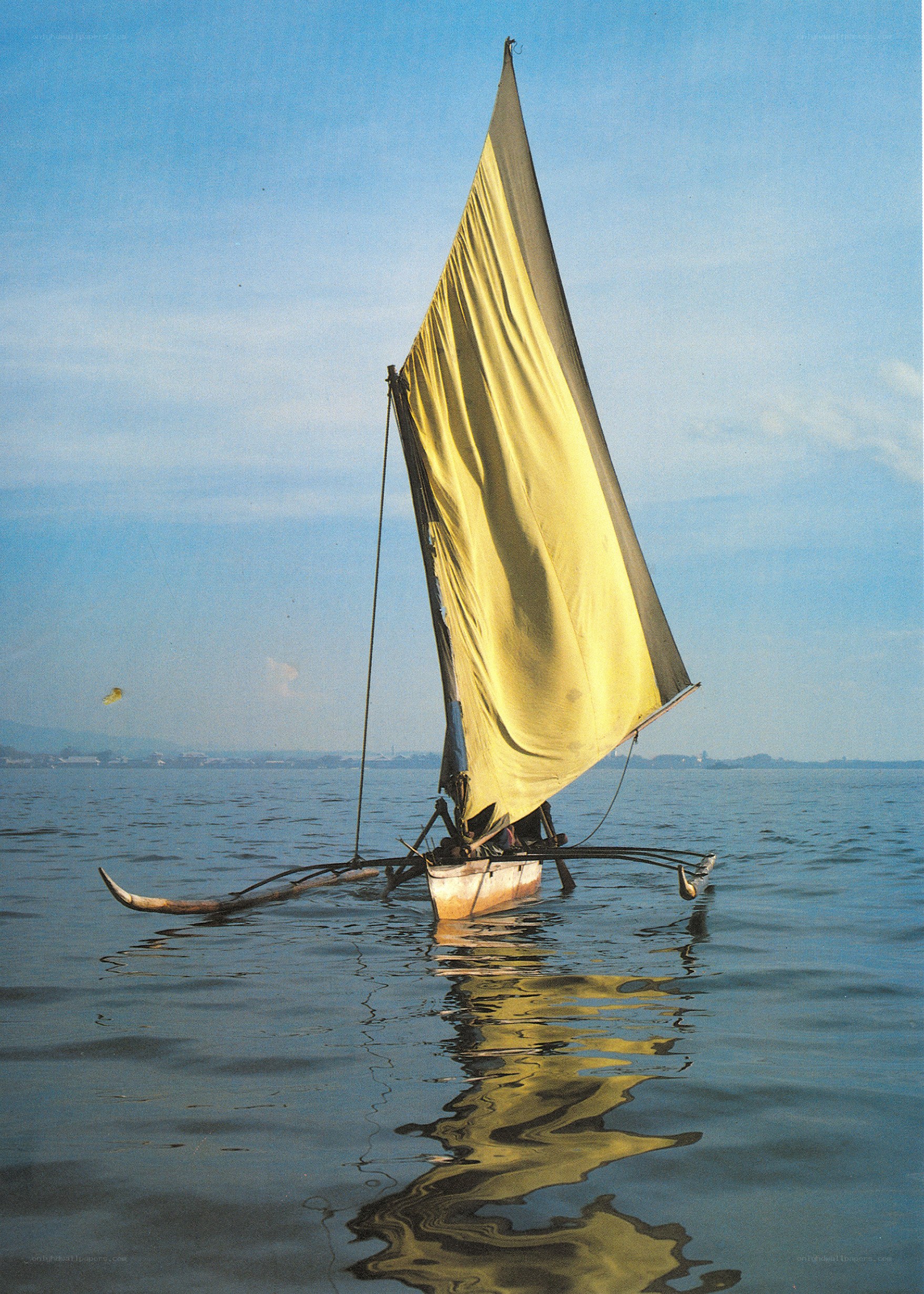 Sailboat on calm water