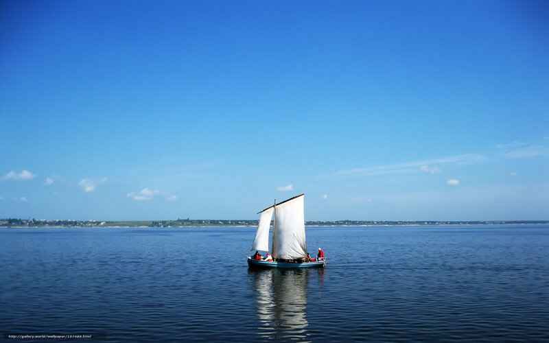 Sailboat on calm water