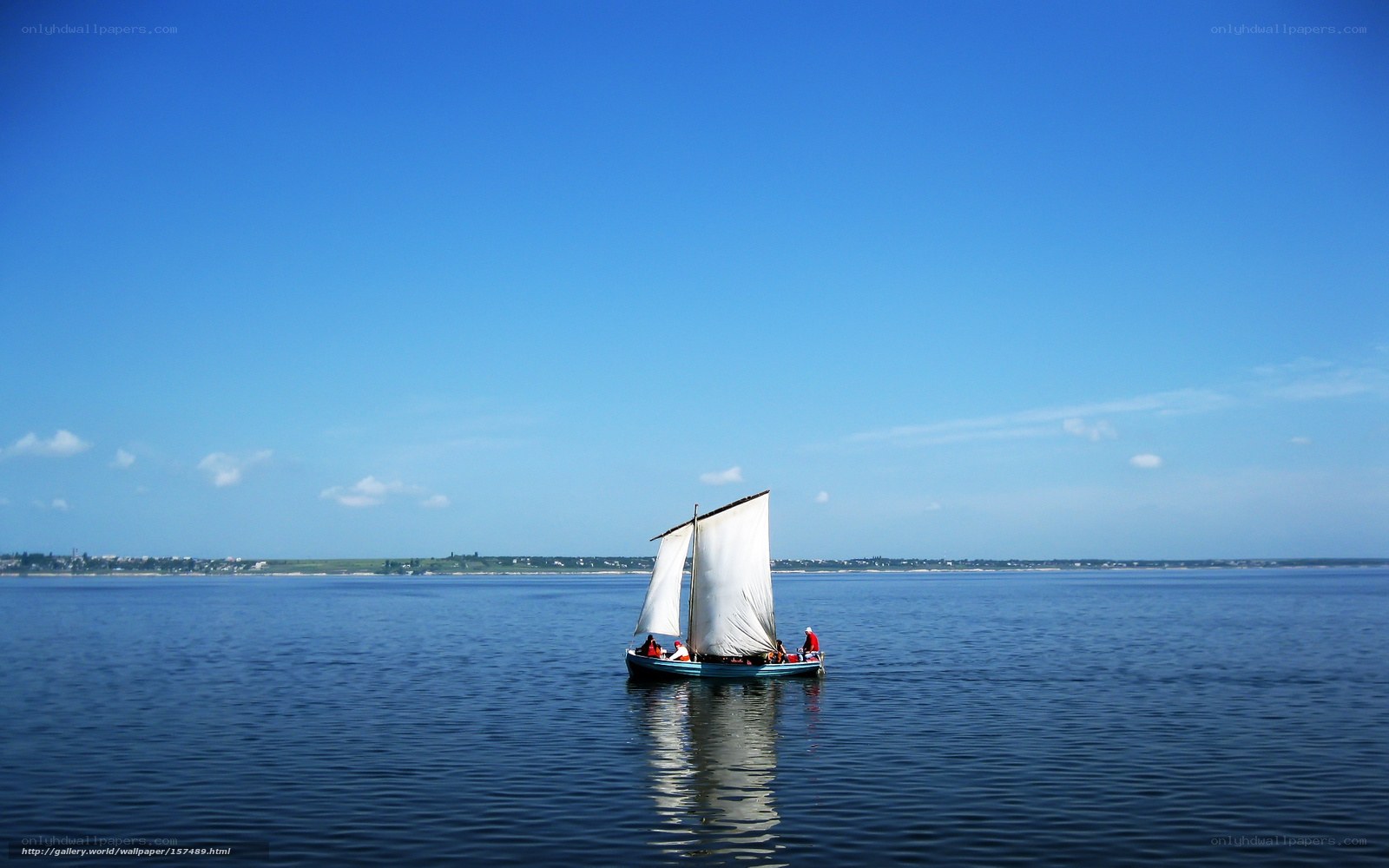 Sailboat on calm water