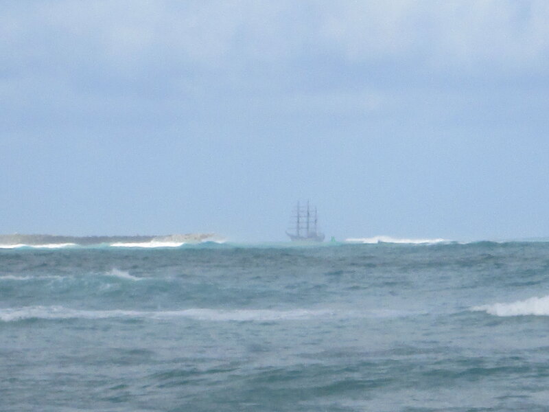 Sailboat on Ocean — Blue, Calm, Photograph