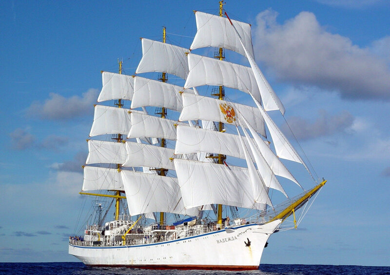 Sailboat on Ocean — White, Serene