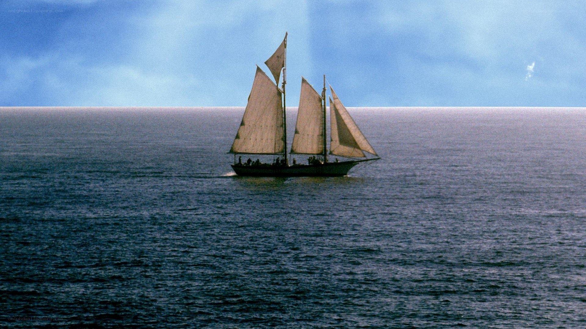 sailboat on open ocean