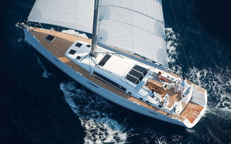 Sailboat on Open Sea — White