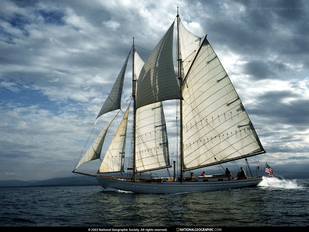 Sailboat on open water