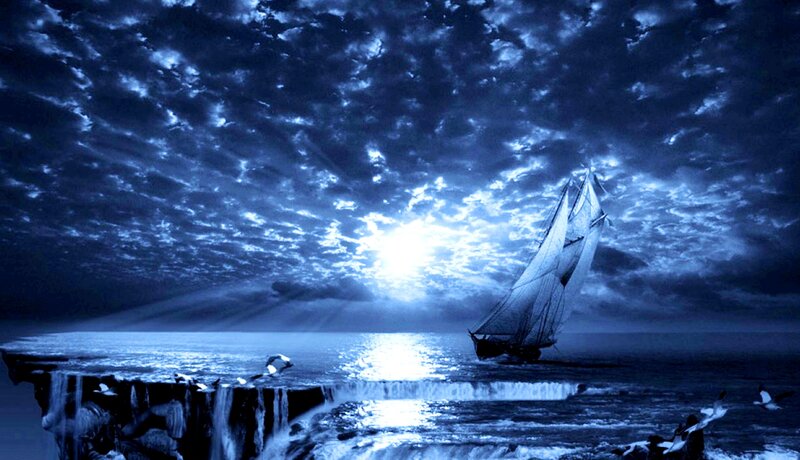 Sailboat on Stormy Sea