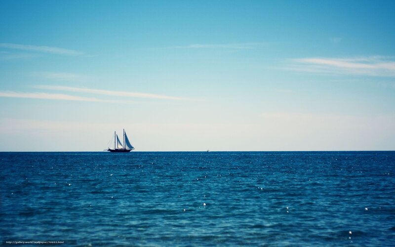 Sailboat on the Ocean — Blue, Serene, Afternoon