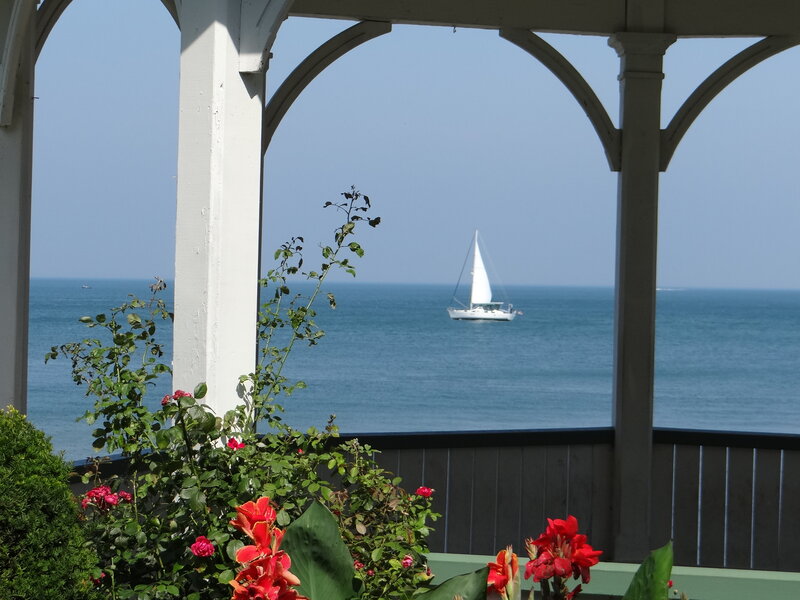 Sailboat on the Ocean — Blue, Serene