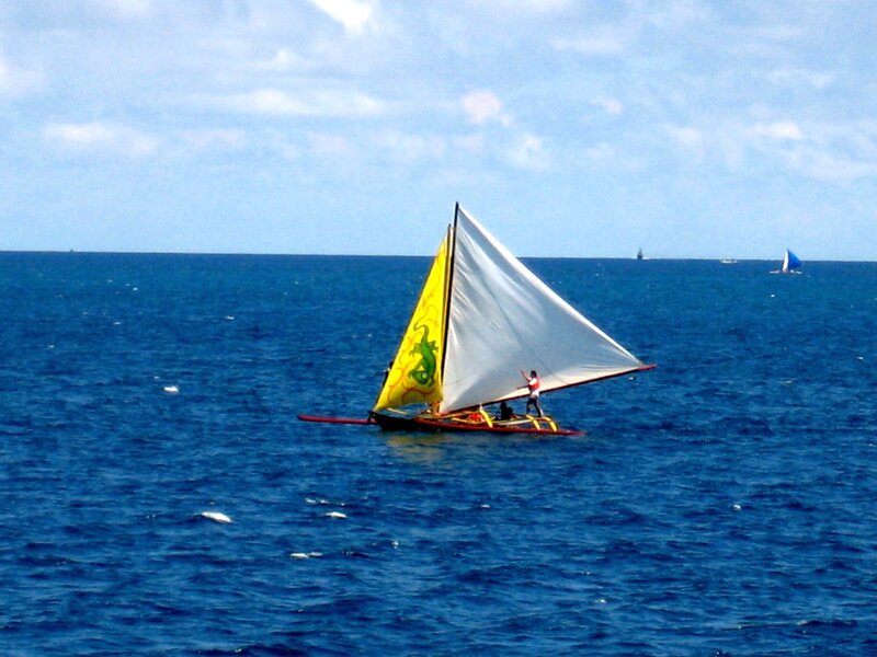 Sailboat on the open sea