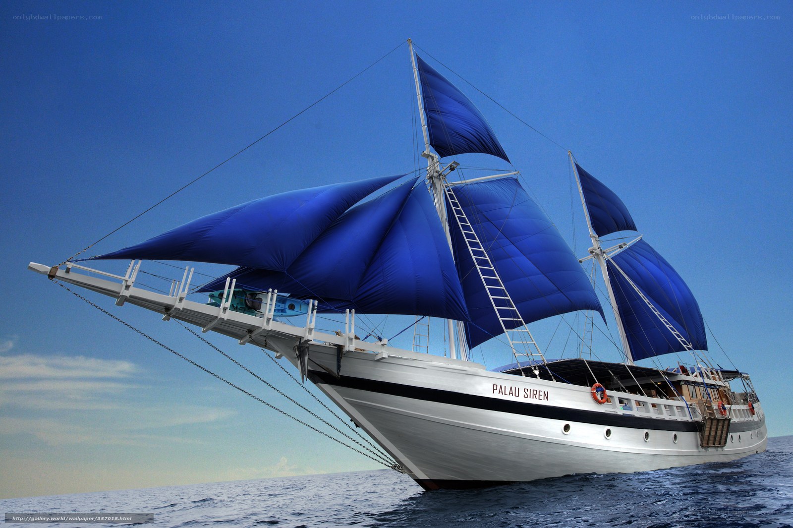 Sailboat on the open sea