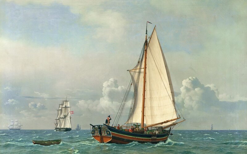 Sailboat on the Sea — Blue, Calm, Afternoon