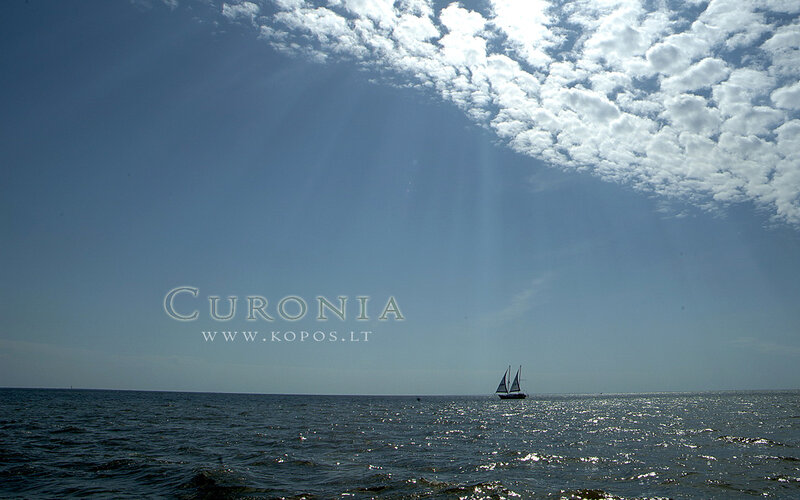 Sailboat on the Sea — Blue