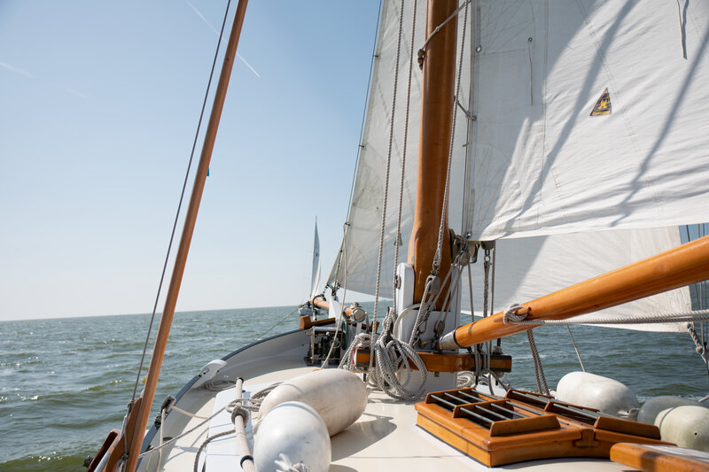 Sailboat on the Water — White