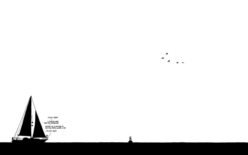 Sailboat on Water — Black, Minimalist