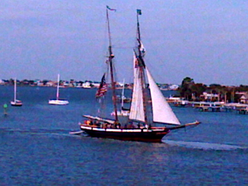 Sailboat on Water — Blue, Calm