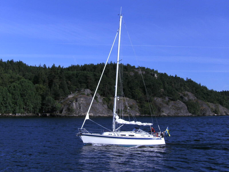 Sailboat on Water — Blue, Serene, Afternoon, Photograph, Forest