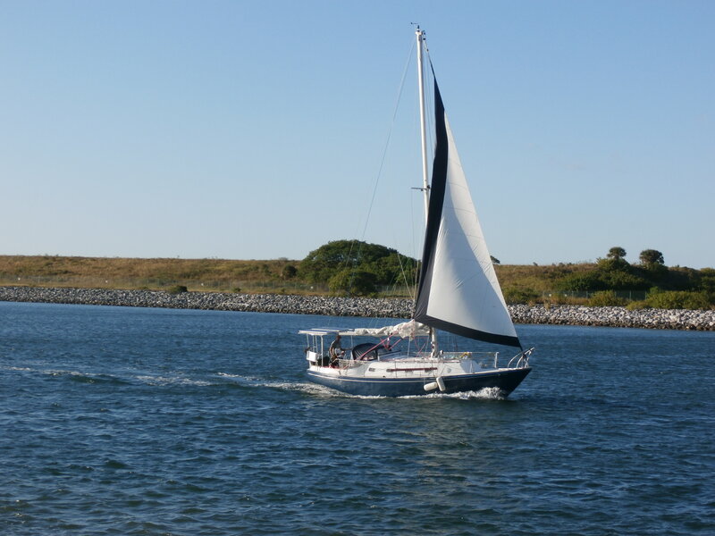 Sailboat on Water — Blue, Serene, Afternoon, Photograph, Sail