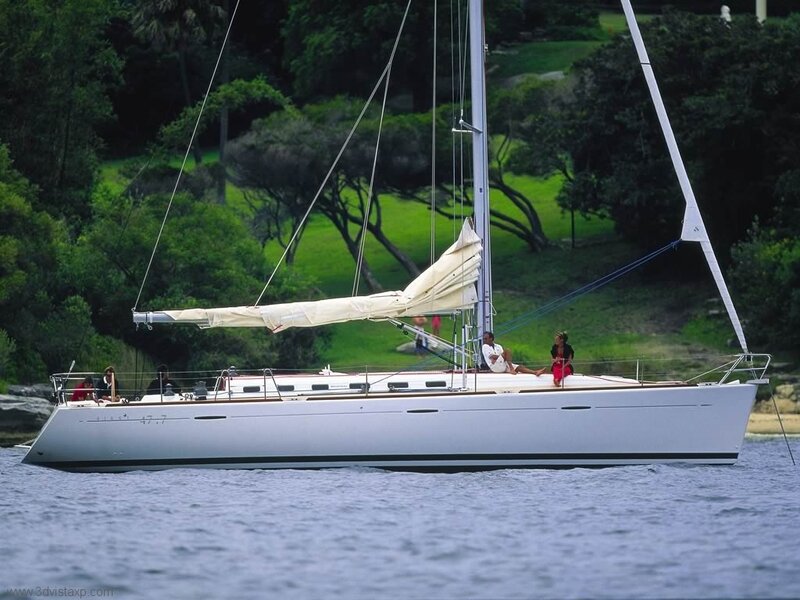 Sailboat on Water — White, Calm, Afternoon, Photograph, People