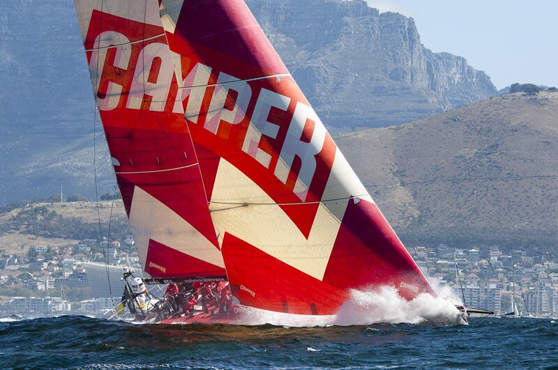 Sailboat racing in Cape Town