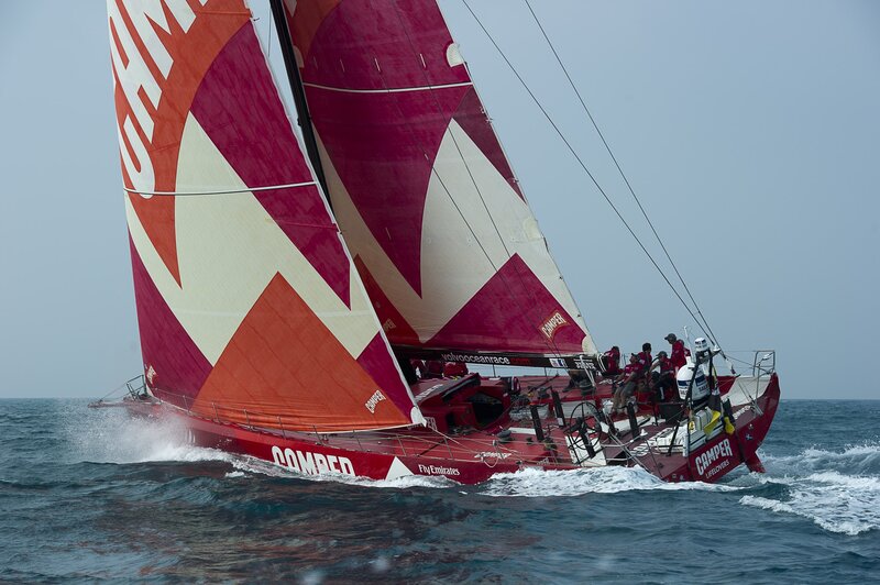 Sailboat racing on the ocean