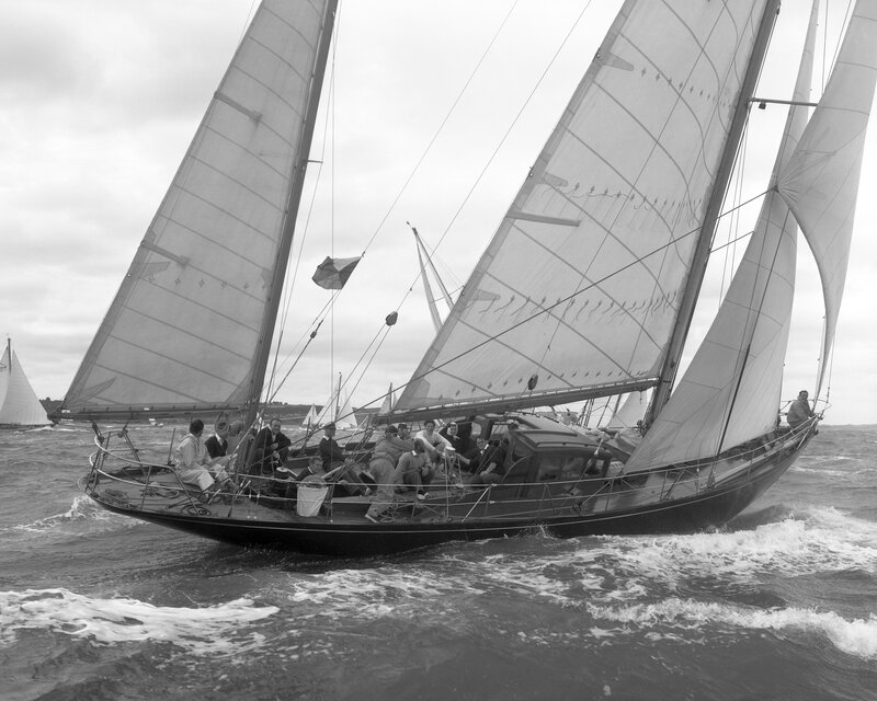 Sailboat racing on the water