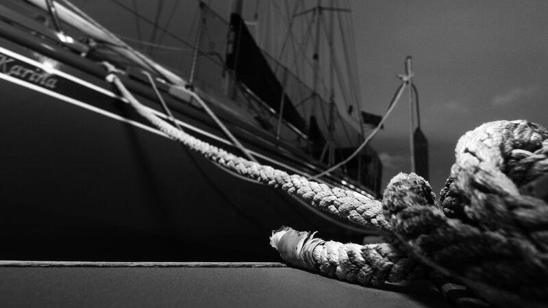 Sailboat Rope on Dock