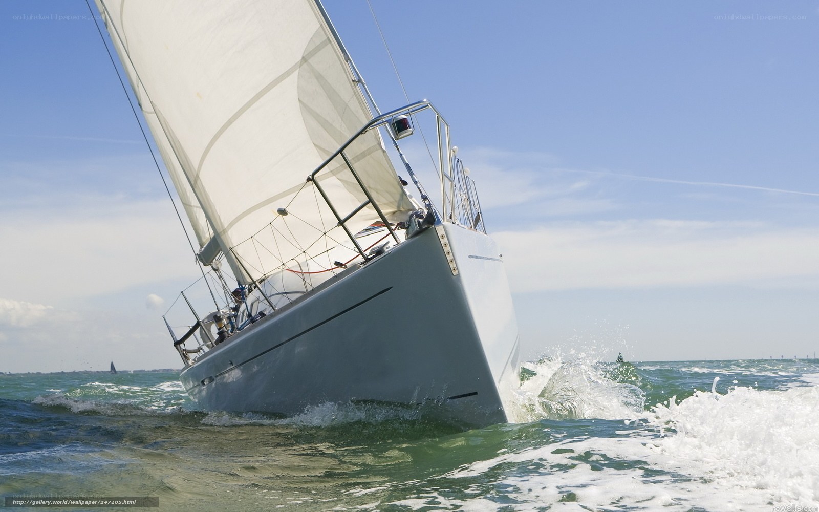 Sailboat sailing on the ocean