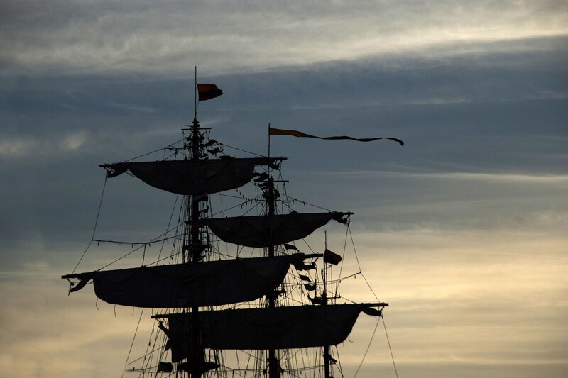sailboat silhouette at dusk