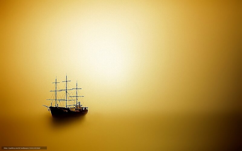 Sailboat Silhouette — Yellow, Serene