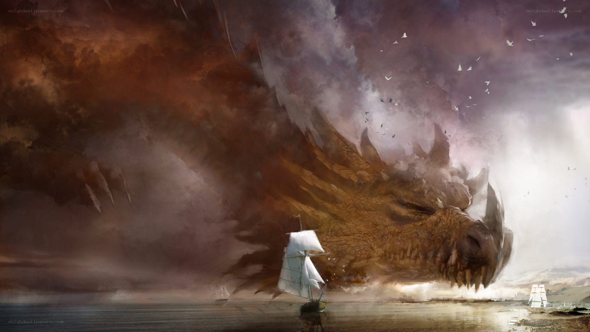 Sailboat vs sea monster