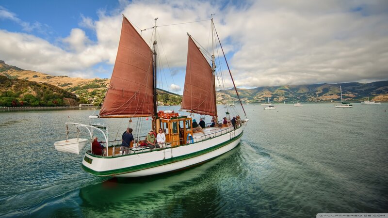 Sailboat with Brown Sails