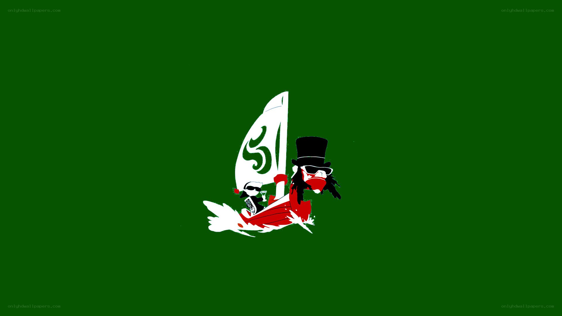 sailboat with cartoon characters