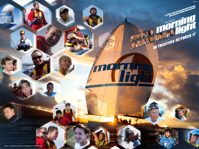 Sailboat with Crew — Blue, Dramatic