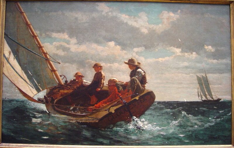 Sailboat with Crew — Blue