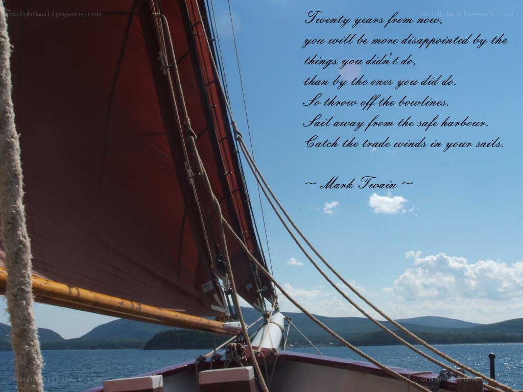 Sailboat with inspirational quote