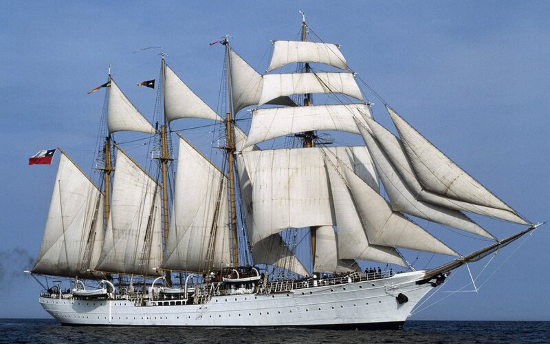 Sailboat with Multiple Sails — White