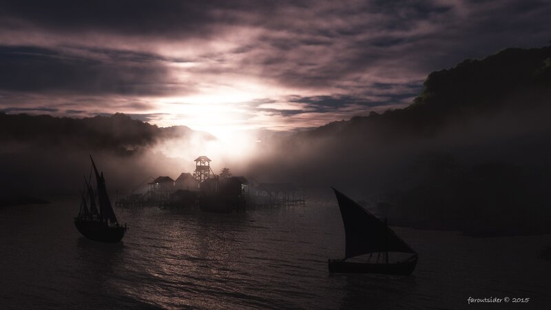 Sailboats at Dawn