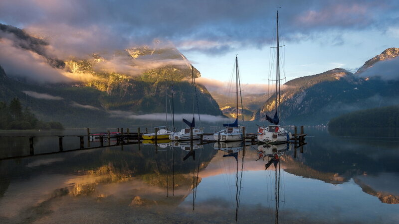 Sailboats at Lake Dock