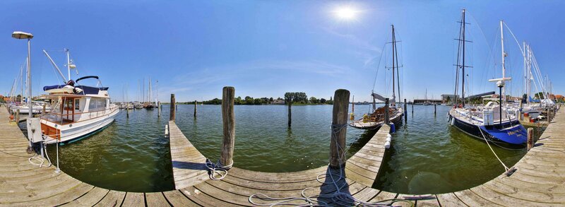Sailboats at Marina — Blue, Serene