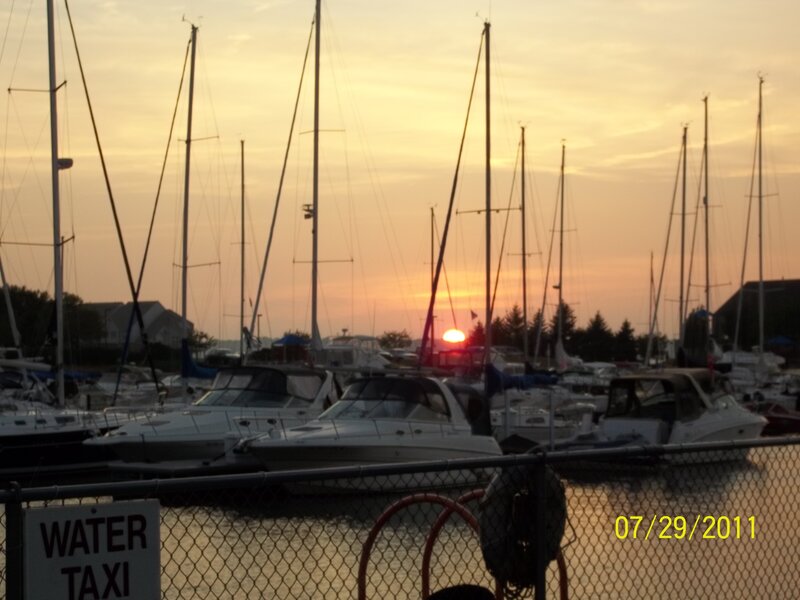 Sailboats at Marina — Orange