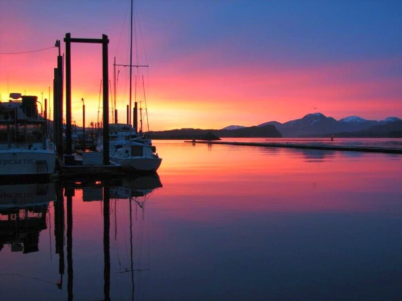 Sailboats at Sunset — Pink