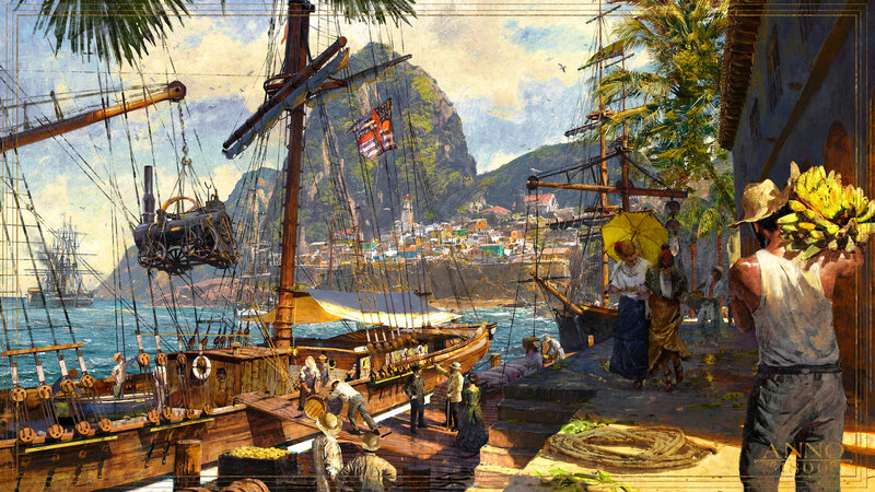 Sailboats at Tropical Port