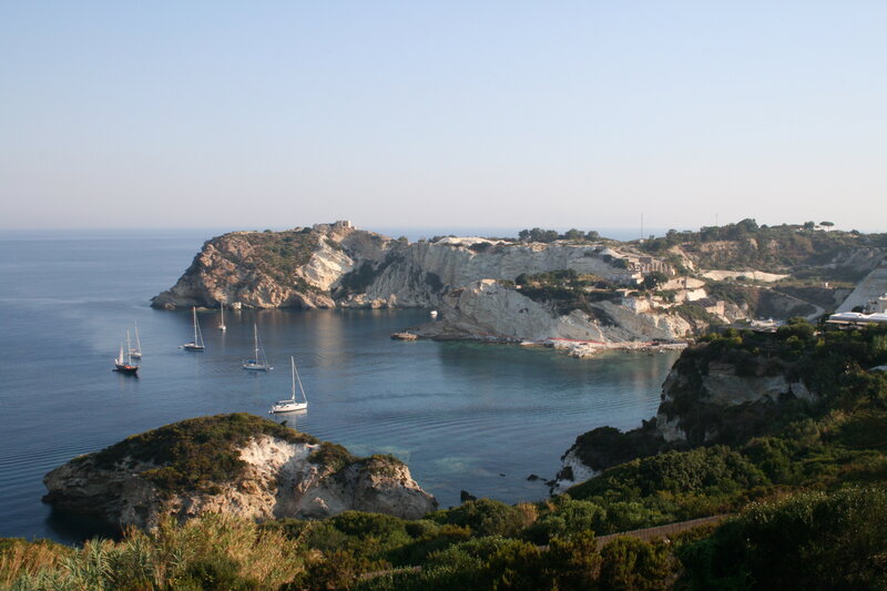 Sailboats in a Bay — Blue, Serene