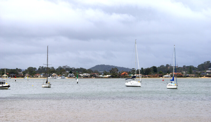 Sailboats in a Bay
