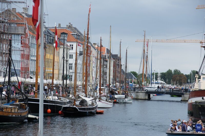 Sailboats in a canal