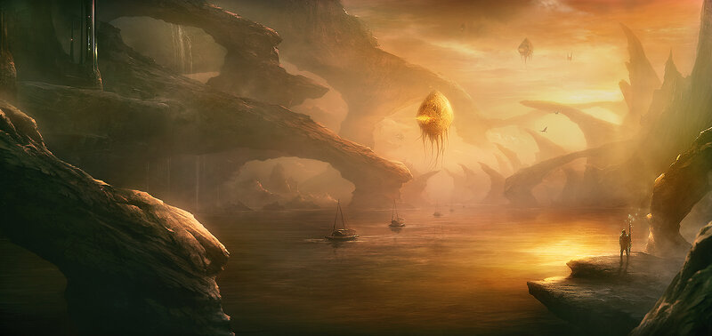 Sailboats in Alien Canyon