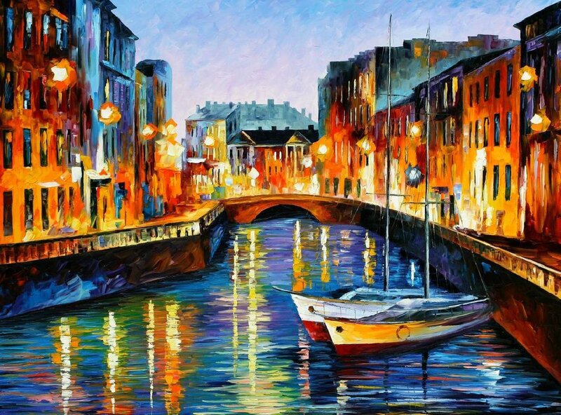Sailboats in Canal